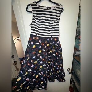Striped Park Icons Dress